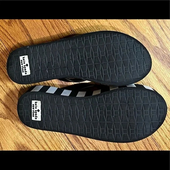 kate spade Striped Wedge Sandals - Picture 6 of 6